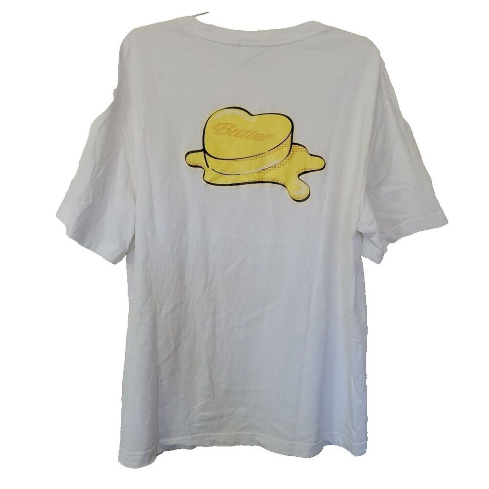 BTS T-shirt Butter official MD T-shirt‎ size XL White Back Butter Print